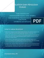 Media Relation Dan Penulisan Humas - Week 1 PDF