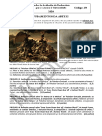 Examen de Selectividad 2020 50 Fundamentos Da Arte