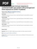 Sars-Cov-2 Cellular Immune Response in Uninfected Health Care Workers With Prolonged and Close Exposure To Covid-19 Patients