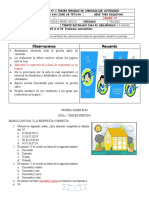 Prueba de Matemáticas Grado 1°