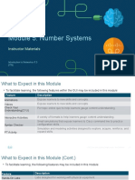 Module 5: Number Systems: Instructor Materials