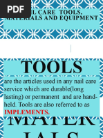 Nail Care Tools, Materials and Equipment