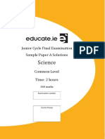 Science: Junior Cycle Final Examination Sample Paper A Solutions