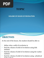 Lesson 13 Volume of Solids of Revolution