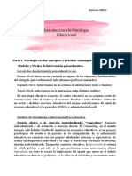 Tarea 2. Psicología Escolar-Conceptos y Prácticas Contemporáneas