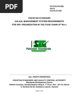 Pakistan Standard Halaal Management System Requirements For Any Organization in The Food Chain (4 Rev.)