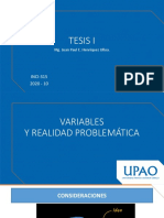 Tesis I - Semana 3 - Variables y R.P.