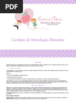 Cardápio de Introdução Alimentarr