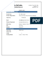 Family Law-I Course Outline