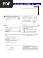 Operation Guide ANA (G3H-3) : Before Using The Watch For The First Time