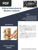 Ethical Dimension in Business Analysis