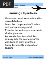 Learning Objectives: Tourism: Principles, Practices, Philosophies Part One: Tourism Overview