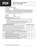 Course Information: Department of Accounting Education BE 313 - Course Syllabus