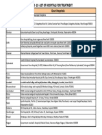 Covid19 List of Hospitals