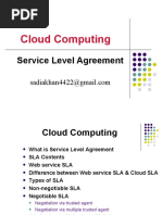 Cloud Computing: Service Level Agreement