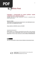 BITTAR, C. Linguagem e Interpretação de Textos Juridicos. Realismo Juridico