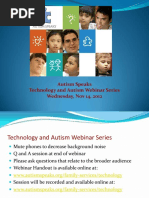 Technology and Autism Webinar Series