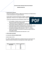 Descripcrion de Equipos de Bombeo para Edifcio Multifamiliar