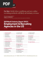 IBISWorld Industry Report Employment & Recruiting Agencies in The US 2019