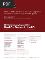 IBISWorld Industry Report Used Car Dealers in The US 2019