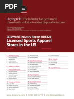 IBISWorld Industry Report Licensed Sports Apparel Stores in The US 2019