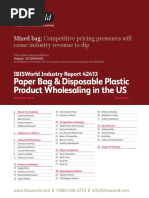 IBISWorld Industry Report Paper Bag & Disposable Plastic Product Wholesaling in The US 2018