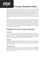 French Luxury Brands in India