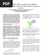 Estudio de ADN, ARN y Proteínas Con Matlab y Herramientas WEB de Base de Datos Sobre Dos Especies de Aves