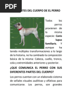 Las Partes Del Cuerpo de El Perro