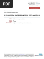 B1 Répondre À Un Courriel de Réclamation Enseignant