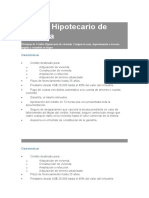 Crédito Hipotecario de Vivienda: Características