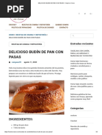 DELICIOSO BUDÍN DE PAN CON PASAS - Hazlo en Casa PDF