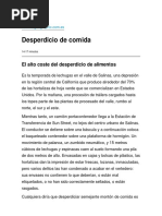 Desperdicio de Comida PDF