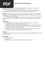 Asking and Answering Questions: Biology Rotations 1 and 2 Standards: HS-ETS1-2