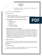 Unit-Ii Meteorology Part-A 1. Define Meteorology