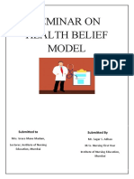 Seminar On Health Belief Model and Concept of Self