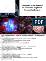 Afecţiunile Acute Și Cronice Ale Sistemului Respirator. Cancerul Pulmonar