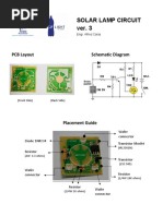 Solar Lamp Circuit Ver. 3: Schematic Diagram PCB Layout