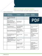 Iso9001 2015 Management System Audit Checklist Example