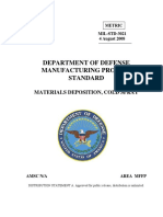 Department of Defense Manufacturing Process Standard: Materials Deposition, Cold Spray