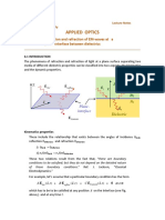 Applied Optics: Lecture III-3 Reflection and Refraction of EM-waves at A Plane-Interface Between Dielectrics