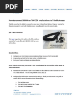 How To Connect SOKKIA or TOPCON Total Stations To Trimble Access