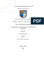 Análisis de La Clasificación de Tecnicas de Auditoria