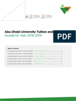 Abu Dhabi University Tuition and Fee Rates: Academic Year 2018-2019