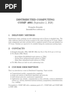 Distributed Computing COMP 4001 (September 2, 2020) : 1 Delivery Method