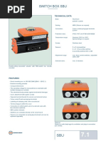 Switch Box Sbu Switch Box Sbu: Technical Data