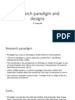 Research Paradigm and Designs