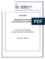 Final Year B.Tech Mechanical Syllabus