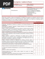 Descripcion y Analisis de Puesto Gerente de Gestión Humana DG-GH-001