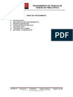 GT-PR-TF Ver 00 Procedimiento de Trabajo de Tendido de Fibra Óptica